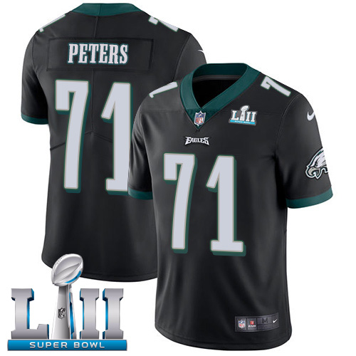 Nike Eagles #71 Jason Peters Black Alternate Super Bowl LII Men's Stitched NFL Vapor Untouchable Limited Jersey